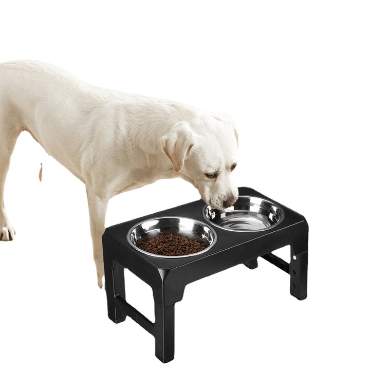 Dog Bowl Raised Elevated Double Pet Feeder for Food and Water Reduce Neck Stress Puppy Cat Supplies Image 3