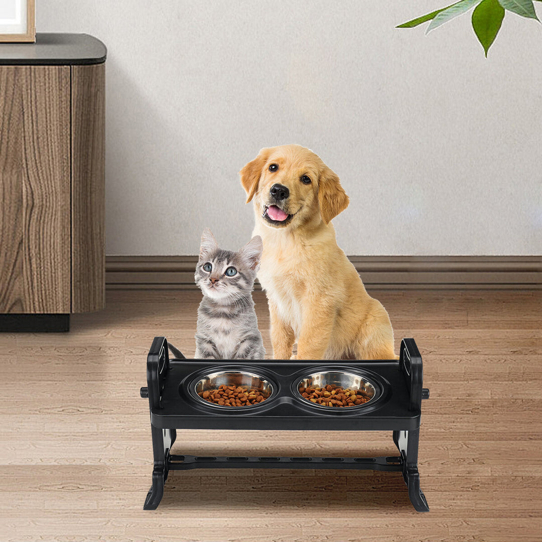 Dog Bowl Raised Elevated Double Dog Feeder for Food and Water Pet Supplies Cat Drinking Dishes Image 8