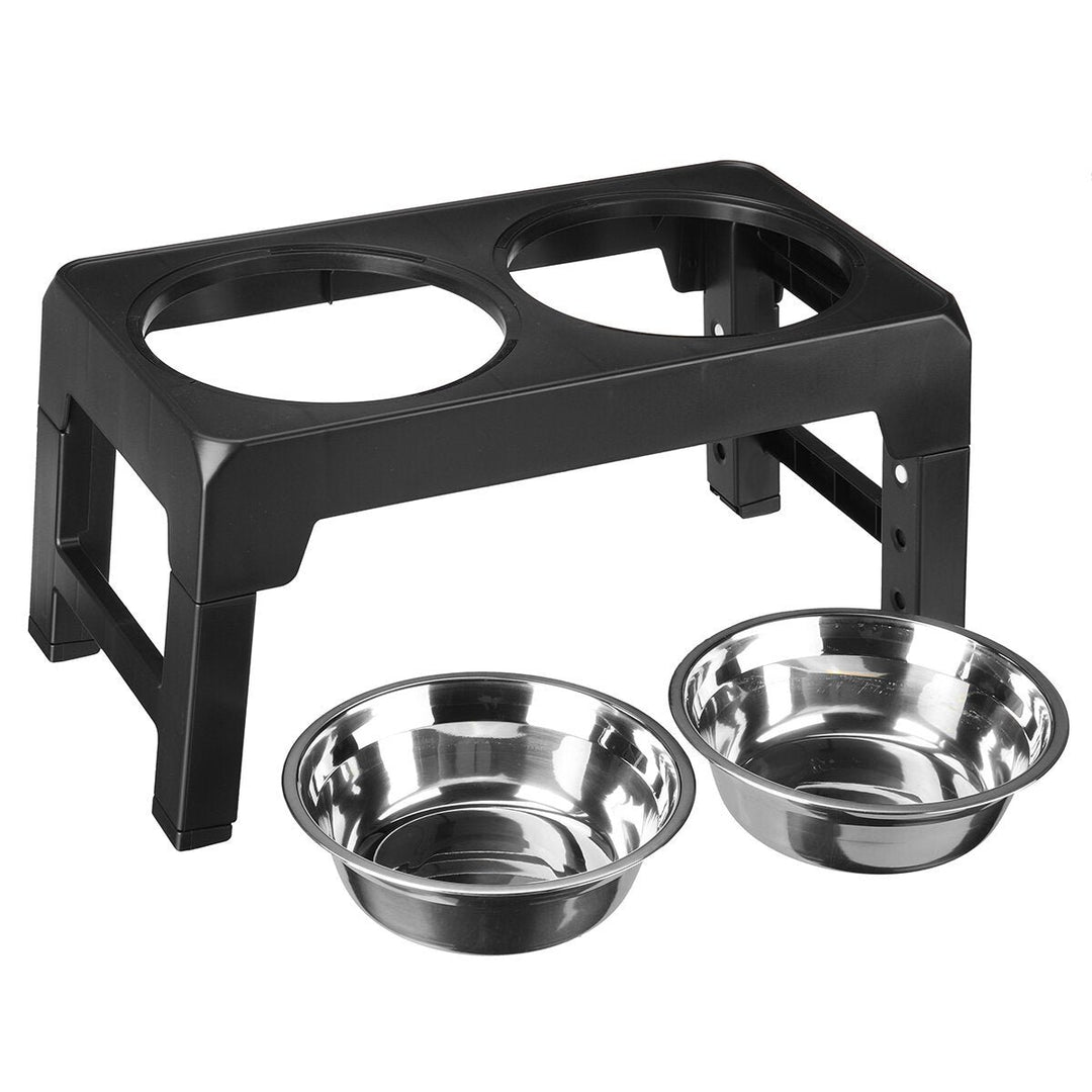 Dog Bowl Raised Elevated Double Pet Feeder for Food and Water Reduce Neck Stress Puppy Cat Supplies Image 4