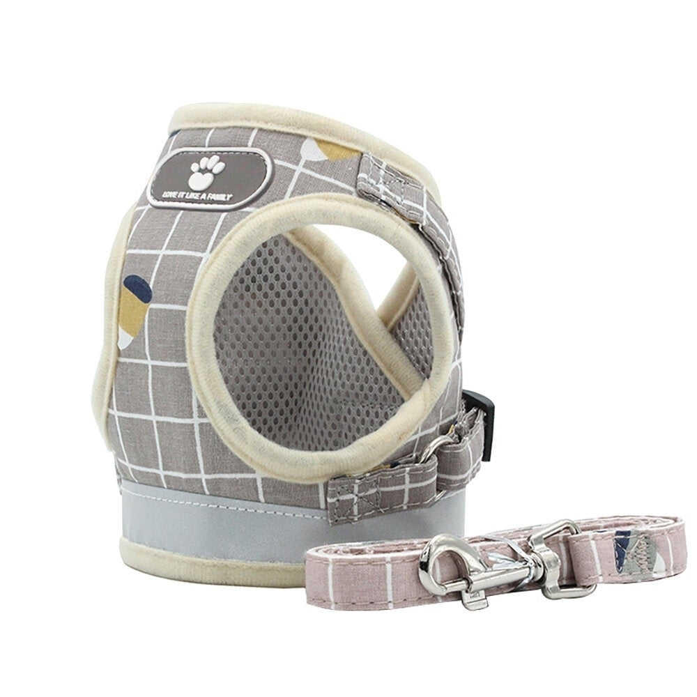 Dog Cat Chest Strap Reflective Design Adjustable Buckle Upgrade Breathable Mesh Fabric Multi Colors Size Is Optional Image 5