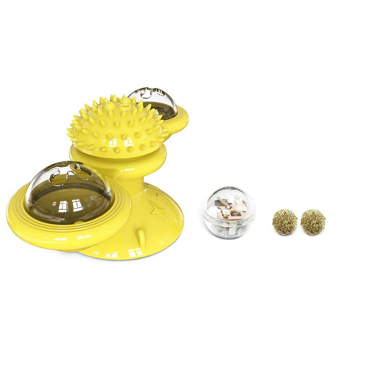 Dog Cat Food Ball Pet Toy Flip-Top Spinning Mill Scratch-Itch Toys Brush For Home Games Image 7