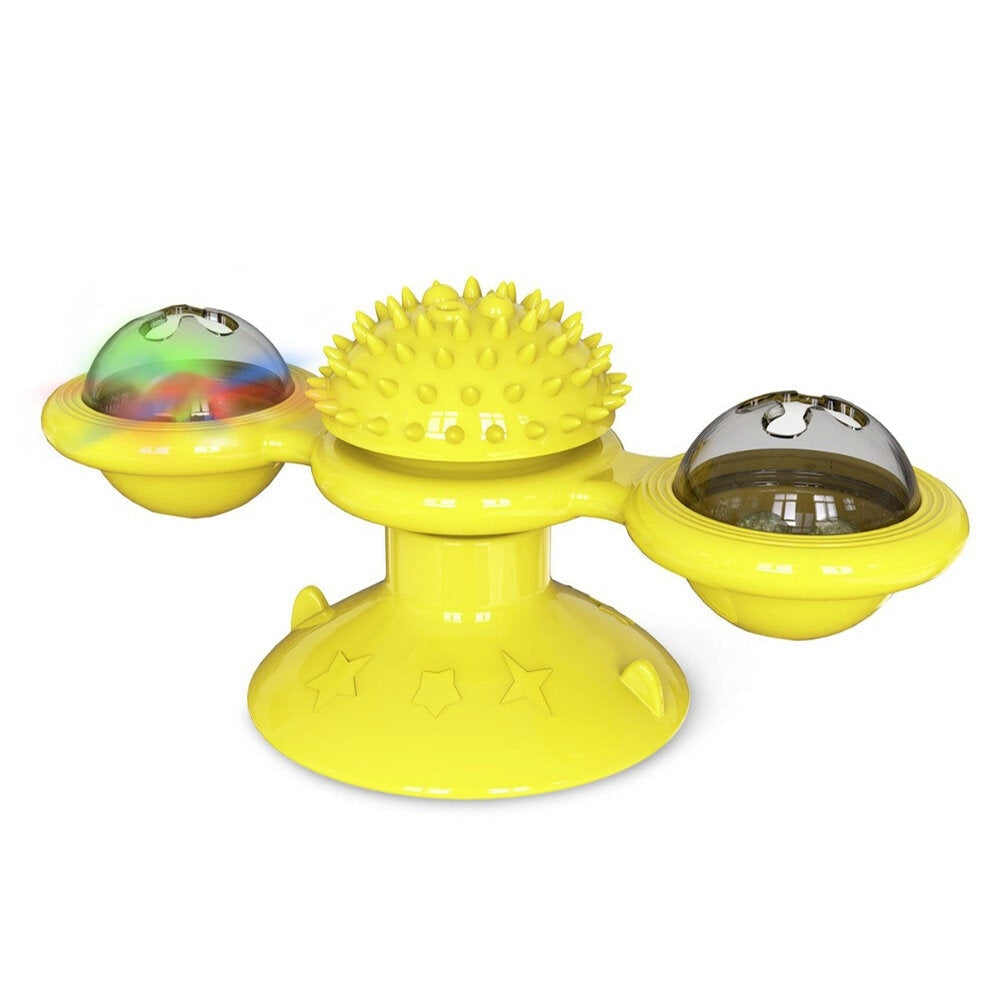 Dog Cat Food Ball Pet Toy Flip-Top Spinning Mill Scratch-Itch Toys Brush For Home Games Image 8