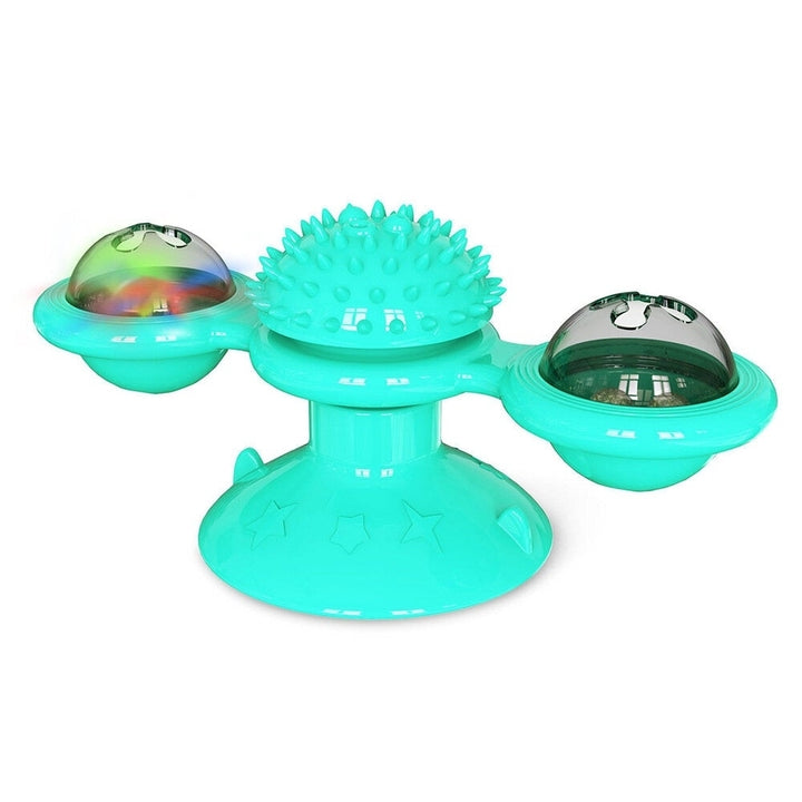 Dog Cat Food Ball Pet Toy Flip-Top Spinning Mill Scratch-Itch Toys Brush For Home Games Image 9