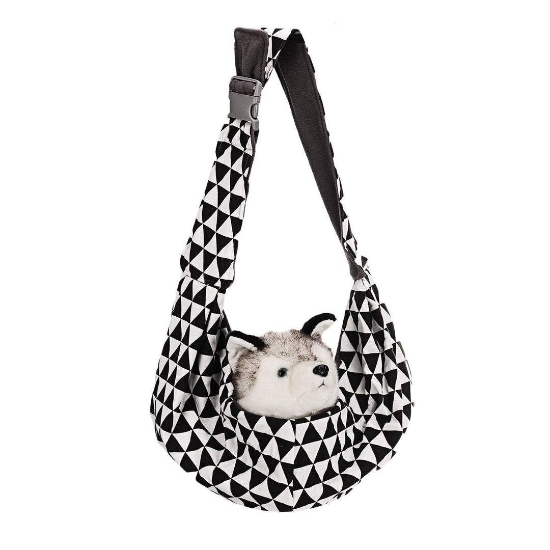 Dog Cat Oxford Sling Pet Carrier Backpack Single Shoulder Bag Winter Warm Front Chest Bag For Outdoor Travel Image 8