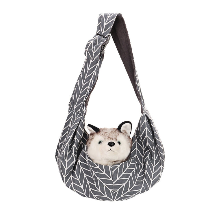 Dog Cat Oxford Sling Pet Carrier Backpack Single Shoulder Bag Winter Warm Front Chest Bag For Outdoor Travel Image 9