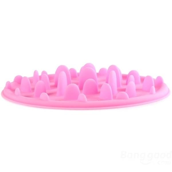 Dog Cat Slow Eating Feeder Anti Choke Pets Bowl Feed Dish Puppy Silicone Gulp Image 2