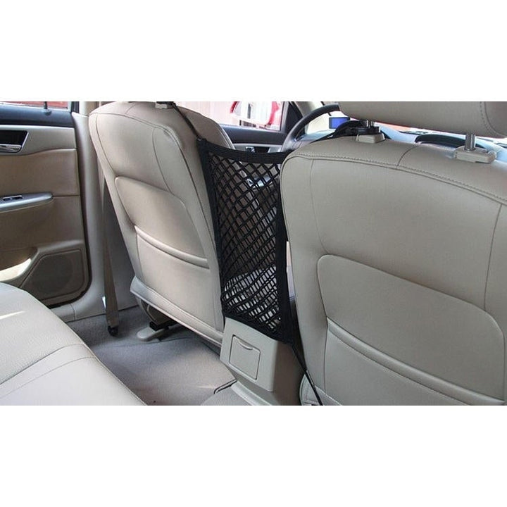 Dog Barrier with Storage Net for Back Seat Stretchable Seat Pet Barrier Car Pet Isolation Network Image 6