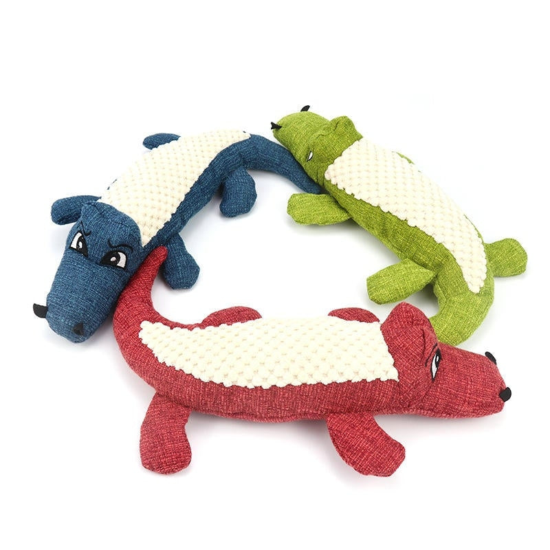 Dog Chew Sound Squeaky Toy Bite Resistant Toys Plush Linen Pet Toys Puppy Image 2