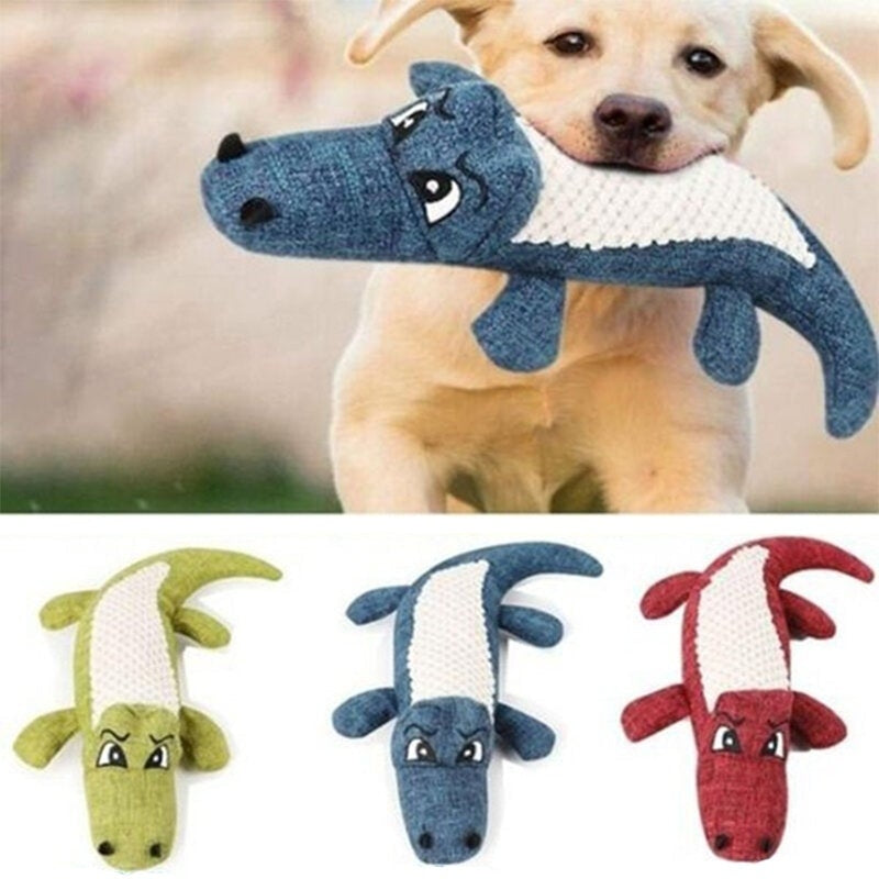 Dog Chew Sound Squeaky Toy Bite Resistant Toys Plush Linen Pet Toys Puppy Image 4