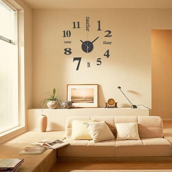 DIY Mini Modern Art Mirror Wall Clock 3D Sticker Design Home Office Room Decor Image 7