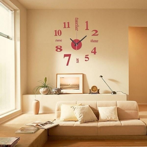 DIY Mini Modern Art Mirror Wall Clock 3D Sticker Design Home Office Room Decor Image 8