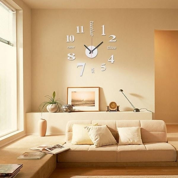 DIY Mini Modern Art Mirror Wall Clock 3D Sticker Design Home Office Room Decor Image 9