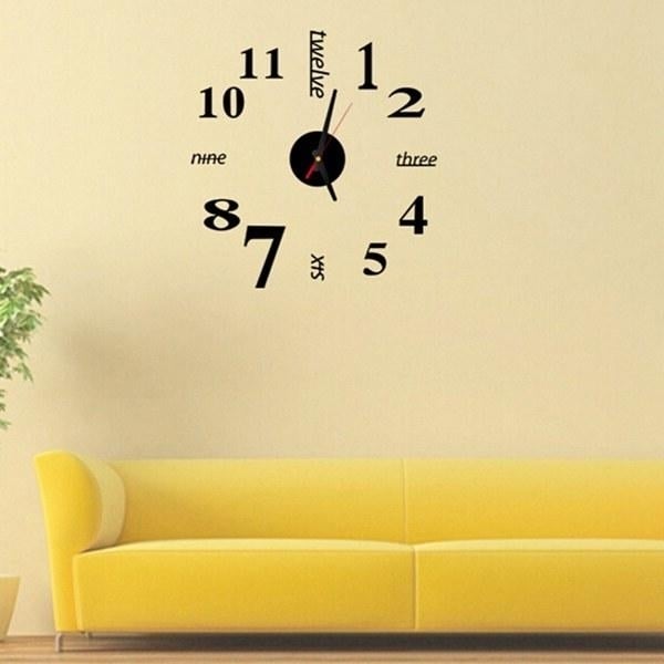 DIY Mini Modern Art Mirror Wall Clock 3D Sticker Design Home Office Room Decor Image 10