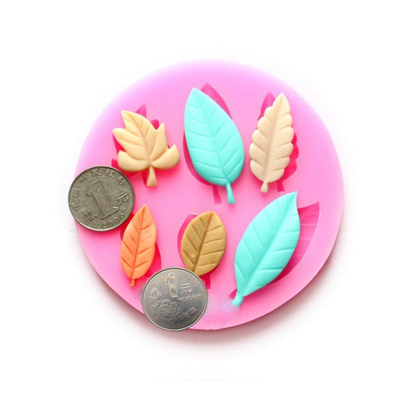 DIY Leaves Chocolate Mold Resin Flower Fondant Cake Decorating Mold Image 1