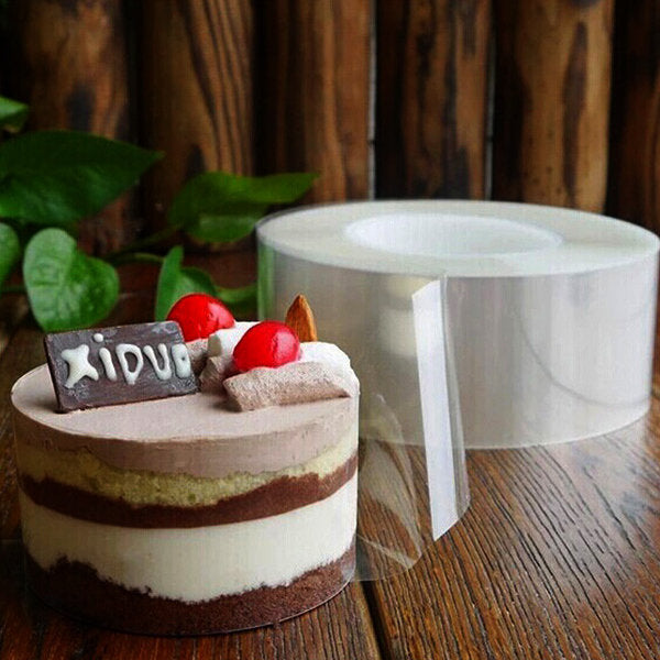 DIY Mousse Cake Transparent Membrane Baking Surrounding Edge Tape Perimeter Image 5