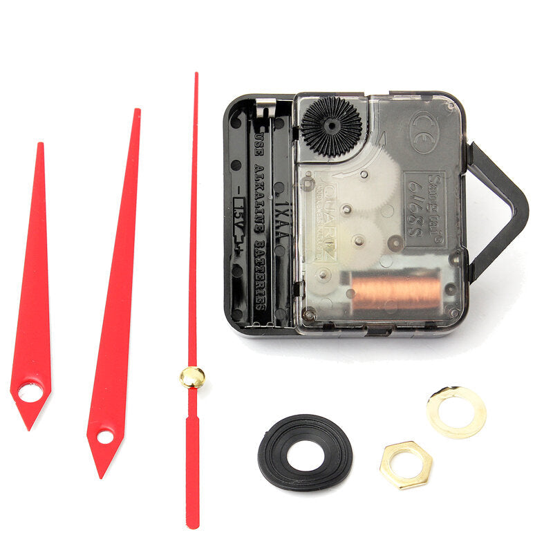 DIY Red Triangle Hands Quartz Wall Clock Movement Mechanism Image 2