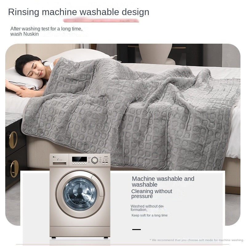 Double Electric Blanket Machine Washable One Seat Heating Blanket Thermal Cover Heated Bed Manta Termica Blanket Warmer Image 5