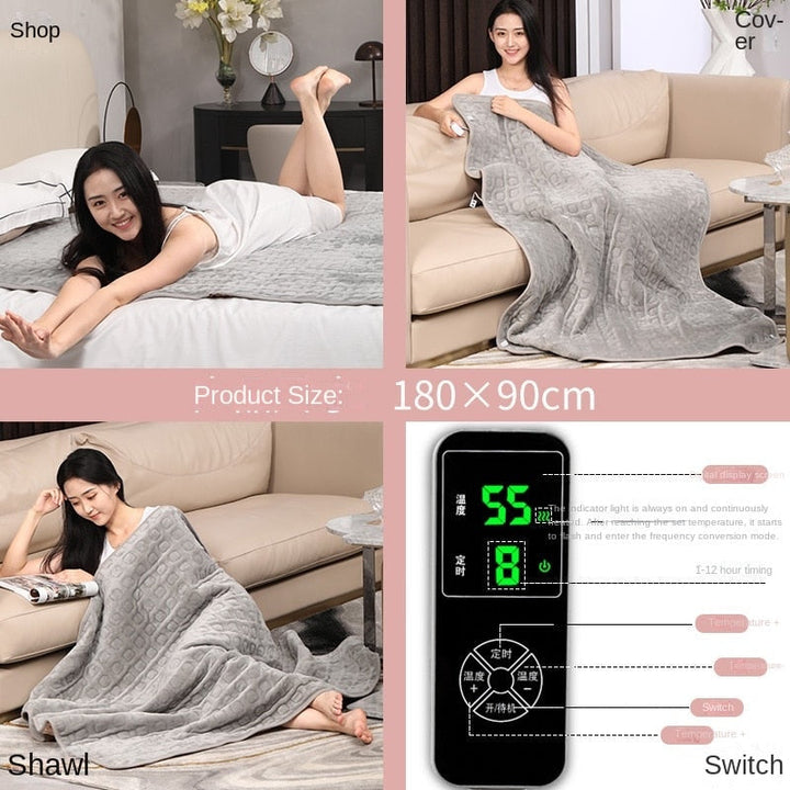 Double Electric Blanket Machine Washable One Seat Heating Blanket Thermal Cover Heated Bed Manta Termica Blanket Warmer Image 10