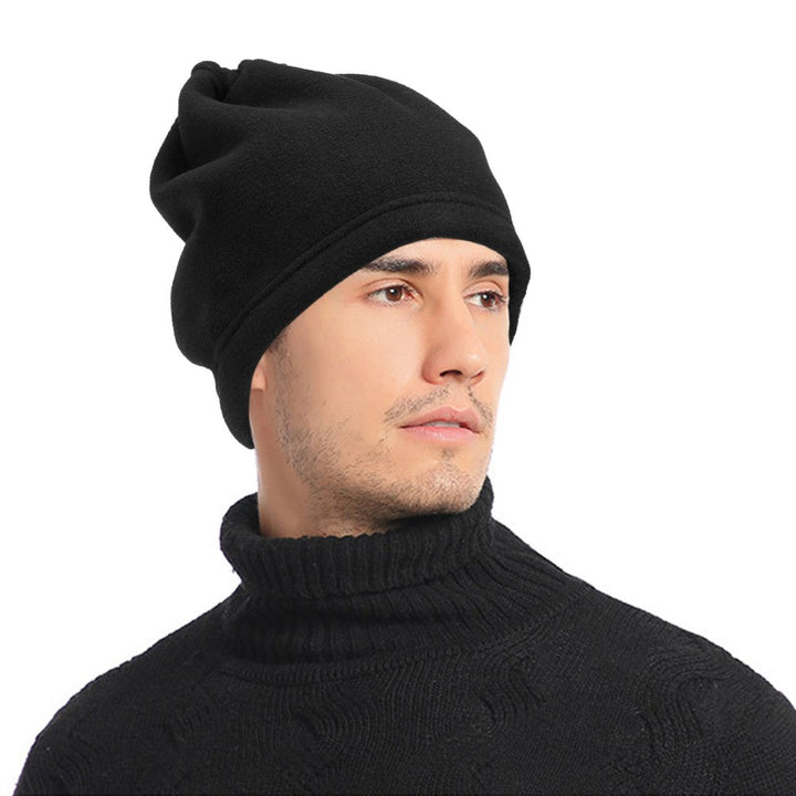 Double Layer Fleece Neck Gaiter with Drawstring Winter Sport Neck Warmer Scarf Beanie Hat for Cycling Fishing Skating Image 1