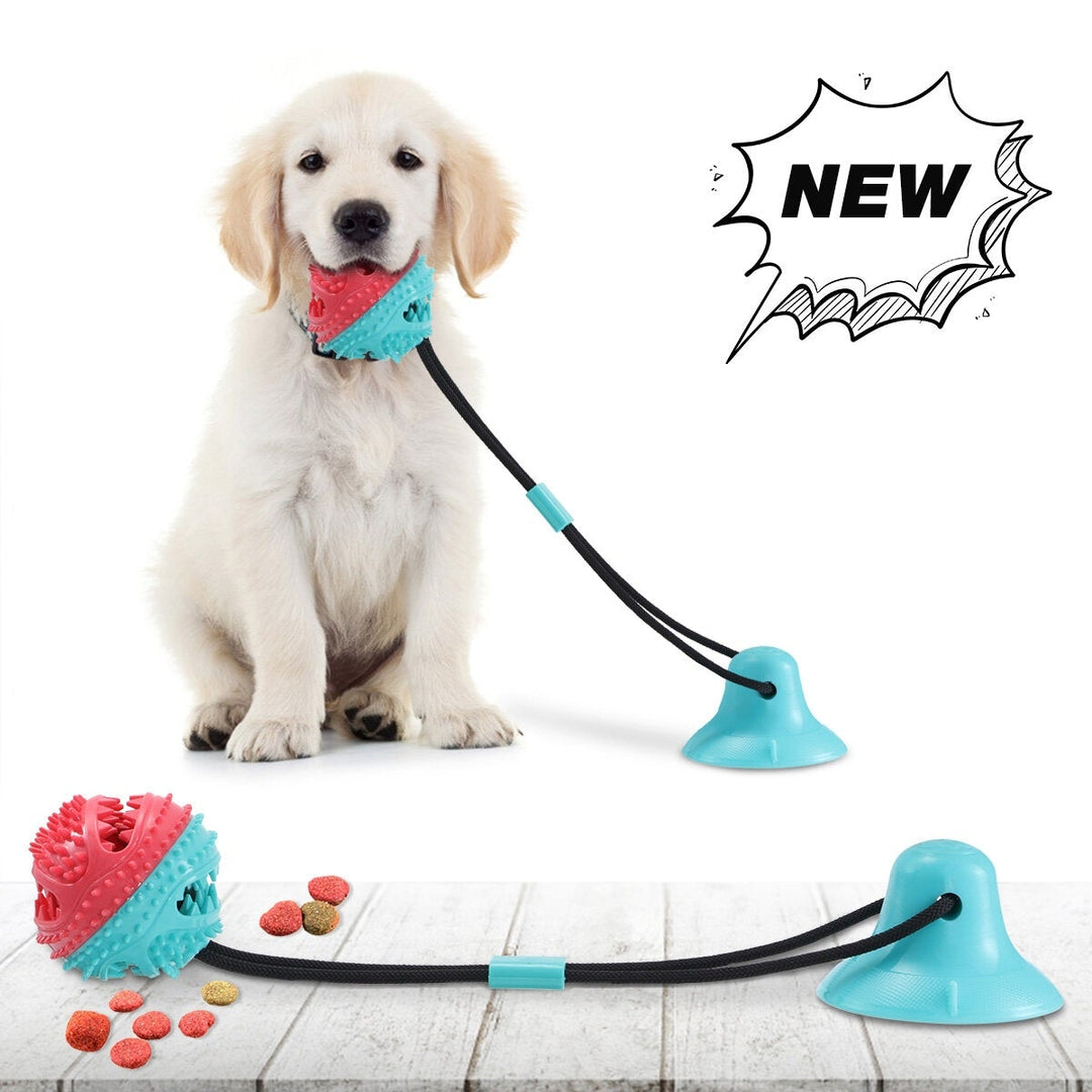 Dog Chew Toys for Aggressive Chewers Dogs Training Treats Teething Rope Toys with Suction Cup Image 2