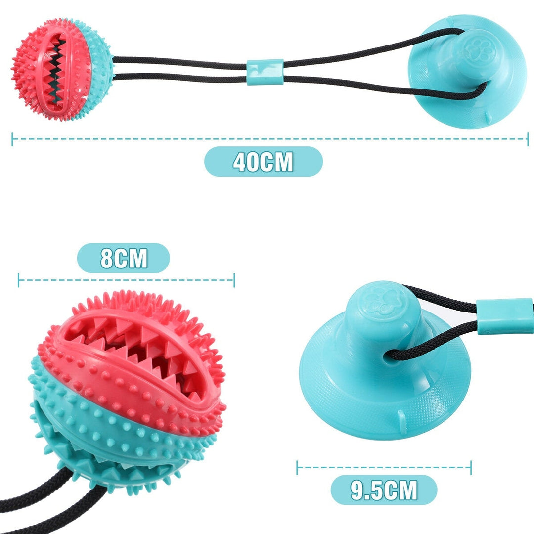 Dog Chew Toys for Aggressive Chewers Dogs Training Treats Teething Rope Toys with Suction Cup Image 3