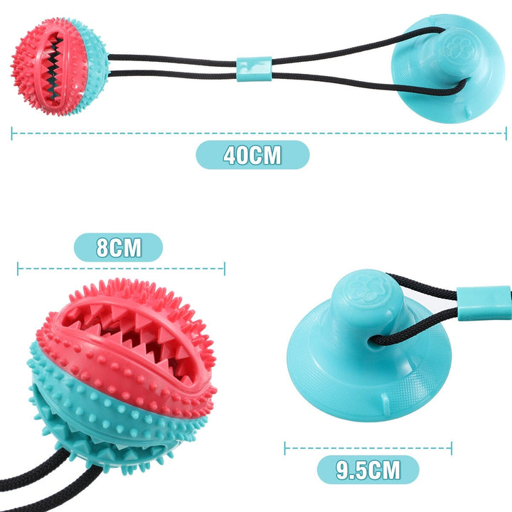 Dog Chew Toys for Aggressive Chewers Dogs Training Treats Teething Rope Toys with Suction Cup Image 3