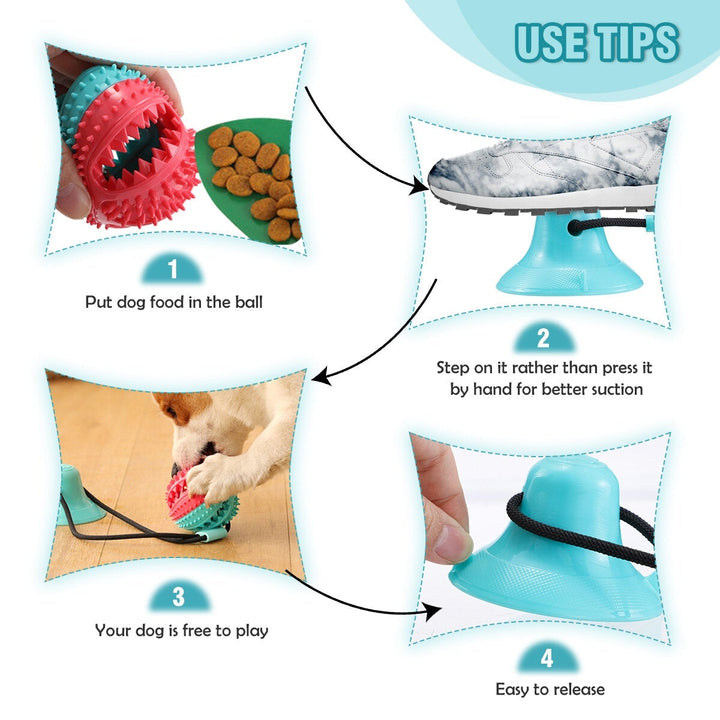 Dog Chew Toys for Aggressive Chewers Dogs Training Treats Teething Rope Toys with Suction Cup Image 5