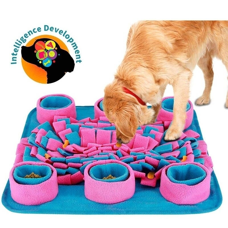 Dog Sniffing Snuffle Training Mat Pet Blanket Play Washable Polar Fleece Dog Trainings Mat Food Feeder Image 1