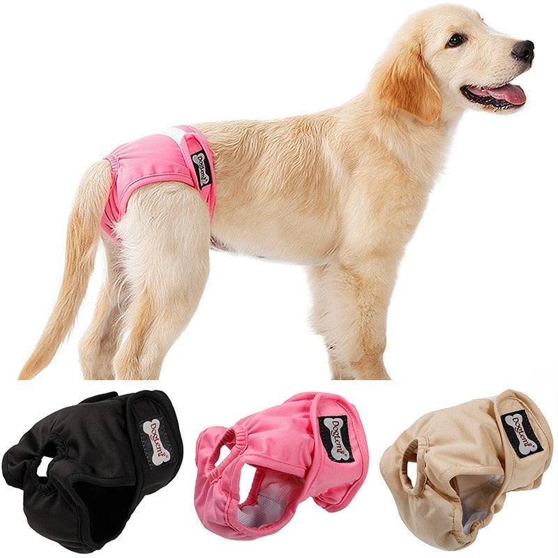 Dog Diaper Shorts for Pet Sanitary, Large Dog Underwear Briefs Image 1