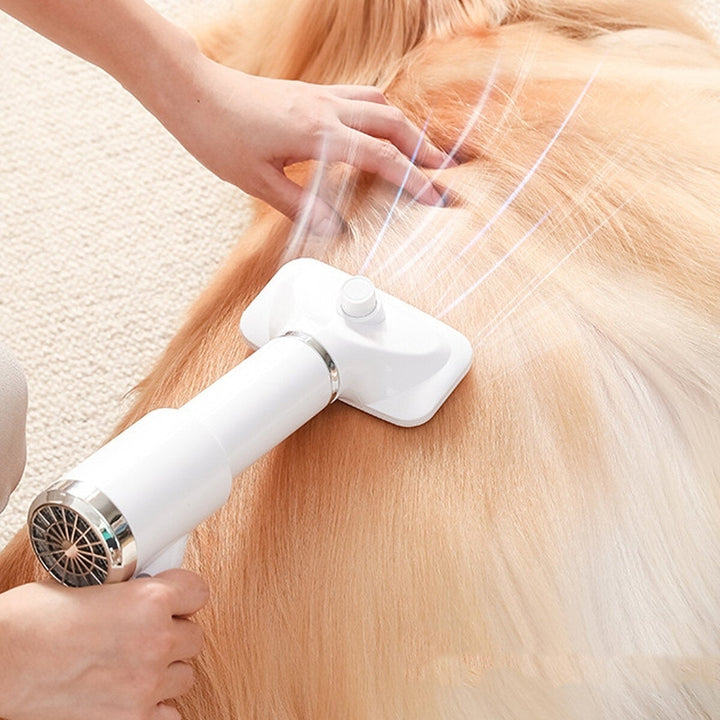 Dog Dryer 2-In-1 Dogs Hair Dryer Adjust Temperature Low Noise Pet Dryer Dog Grooming Comb Image 2