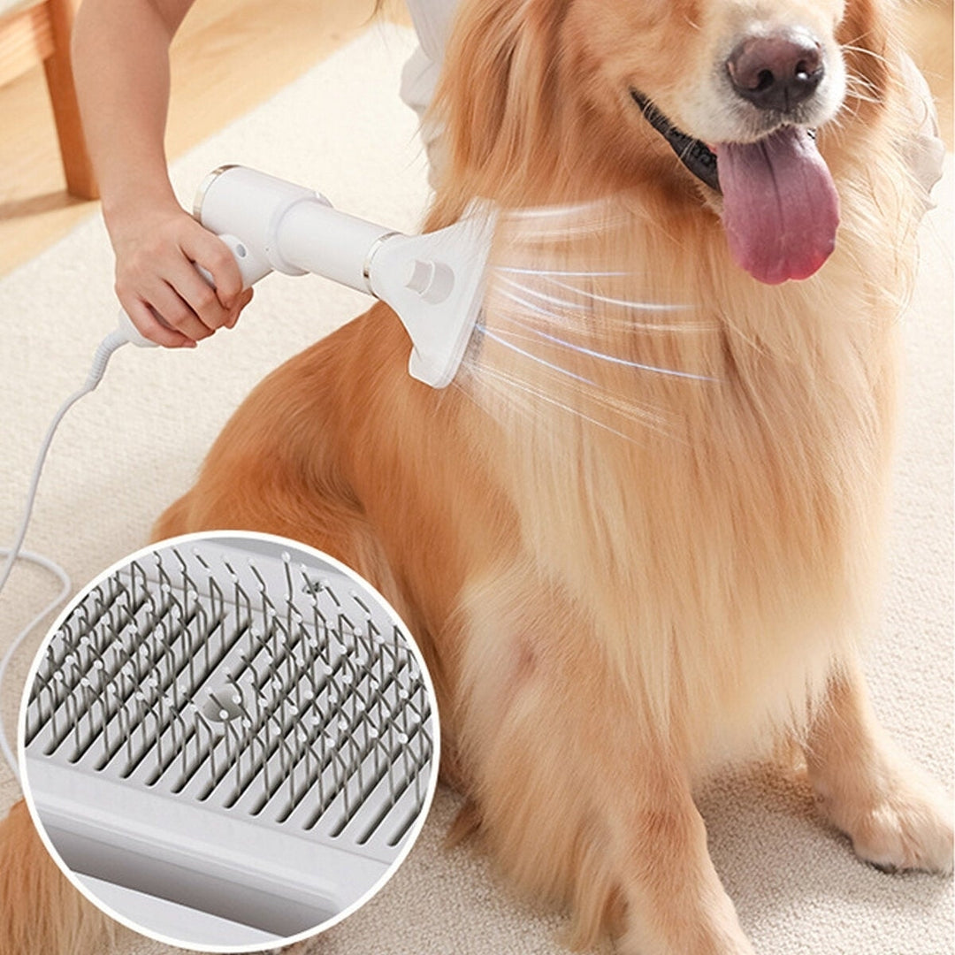 Dog Dryer 2-In-1 Dogs Hair Dryer Adjust Temperature Low Noise Pet Dryer Dog Grooming Comb Image 4