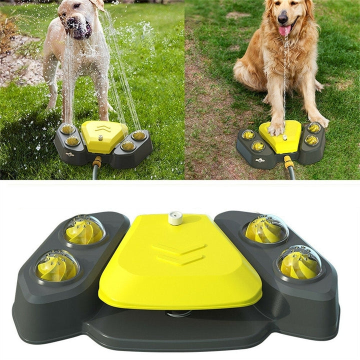 Dog Foot Pedal Type Autoxic Water Feeder 4 Sprinkler Holes Multi-functional Outdoor Supplies Improve Dogs IQ Relieve Image 2