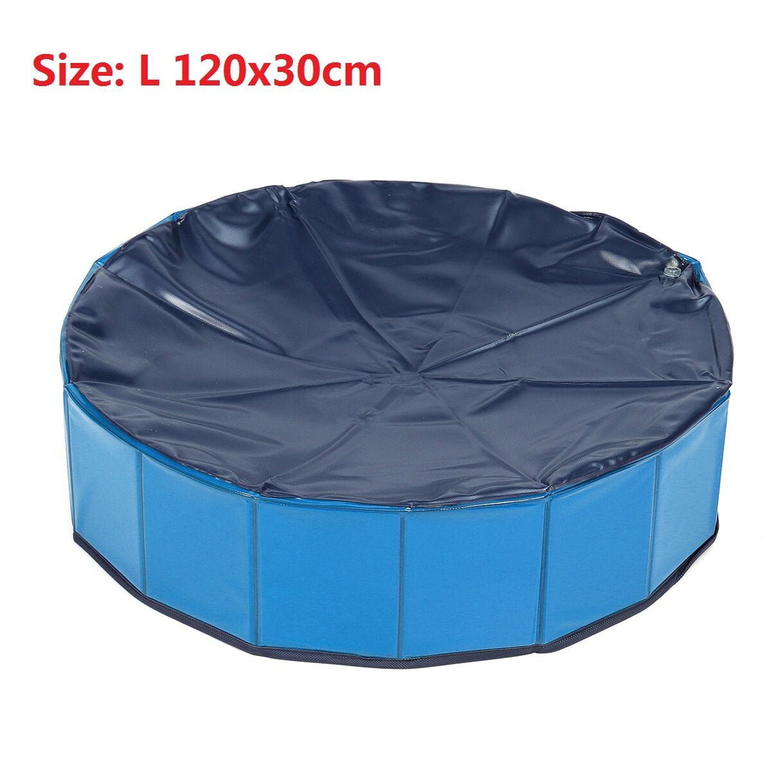 Dog Foldable Swimming Pool 120x30cm Bath Tub Portable Outdoor Home Cat Puppy Pet Washer Image 9