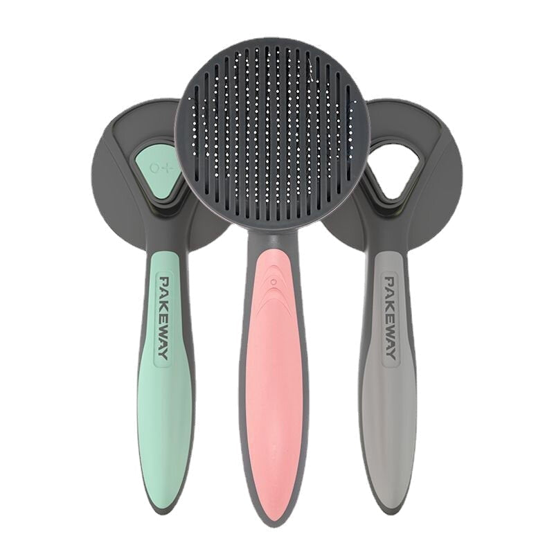 Dog Hair Removal Comb Grooming Pet Comb Pet Grooming Tool Self-cleaning Hair Brush Trimmer Image 1