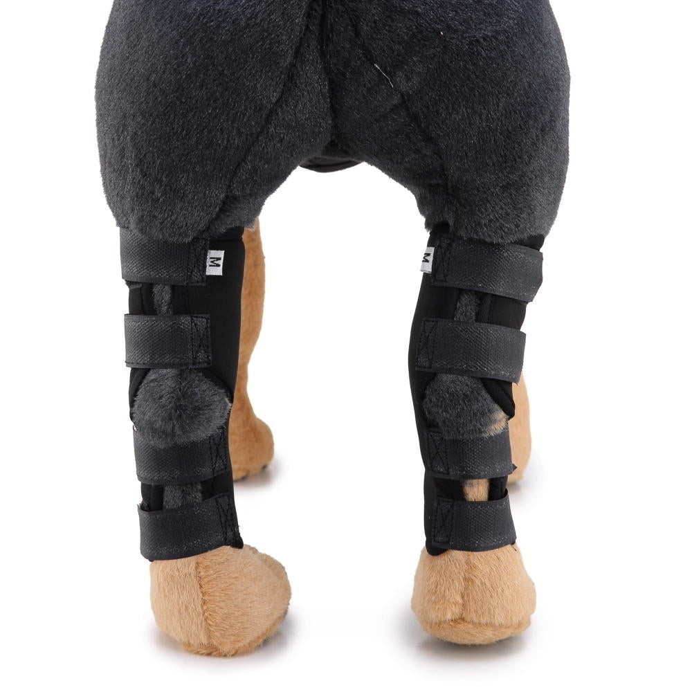 Dog Rear Hock Braces Canine Hind Hock Joint Sleeves with Safety Gear Reflective Straps Image 8