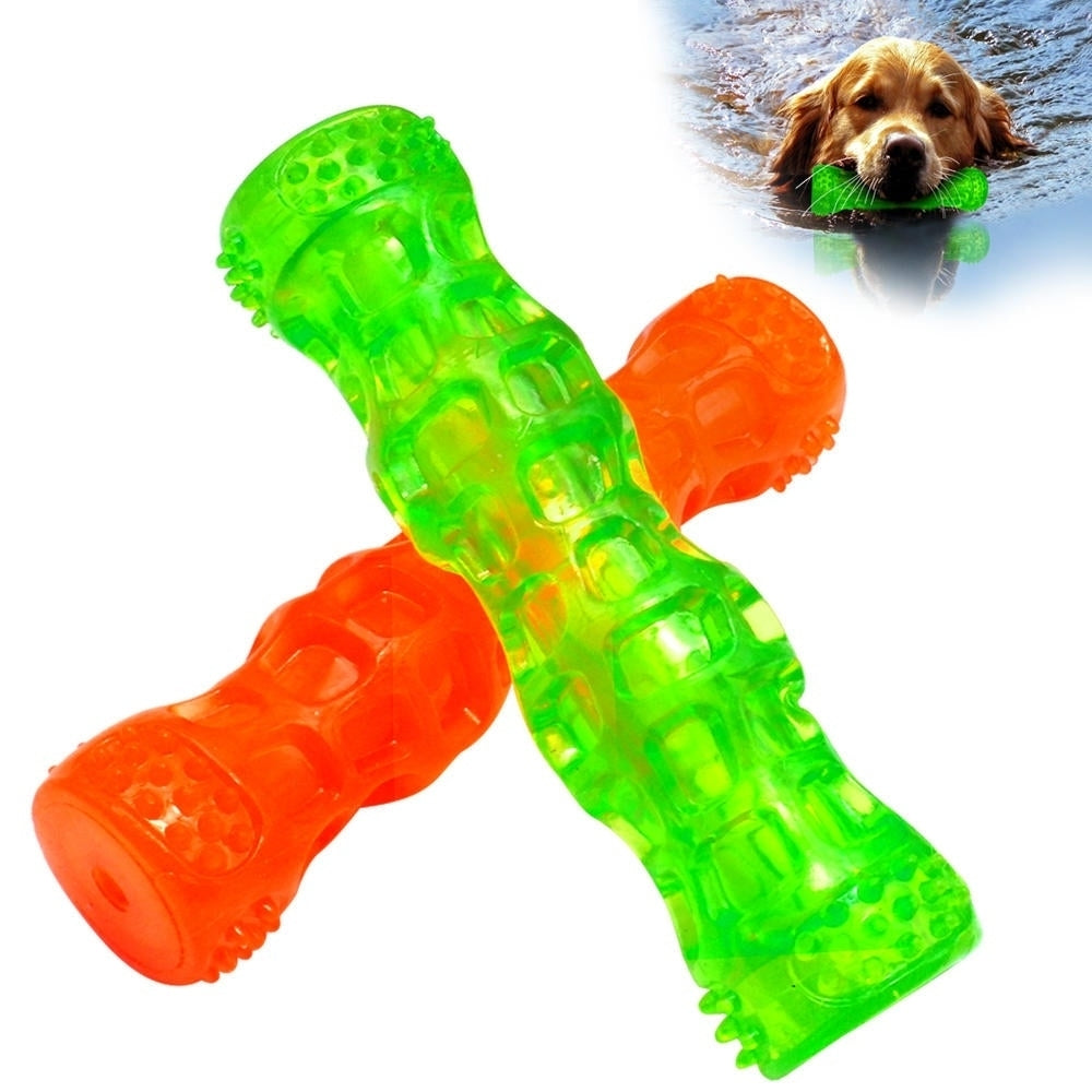 Dog Toys Bone Waterproof Squeak Sound Pet Toys Bite Resistant For Training Tooth Clean Interactive Pet Dog Chew Toy Image 1