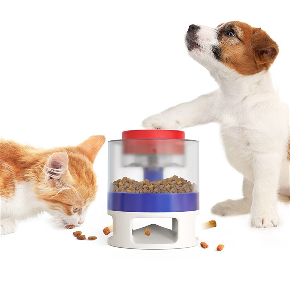 Dog Training Food Leaking Toy Press Type Feeder Transparent Granary Anti-falling Improve IQ Fun Feeding for Cats or Dogs Image 1