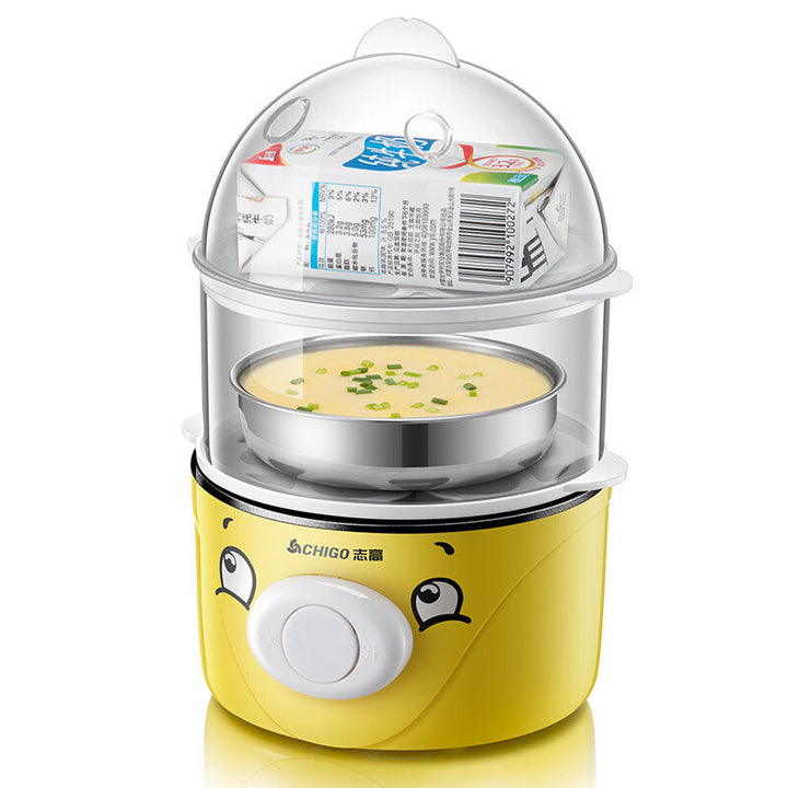 Egg Bolier 360W Double Layers Egg Steamer Automatic Egg Custard Machine Household Breakfast Image 3