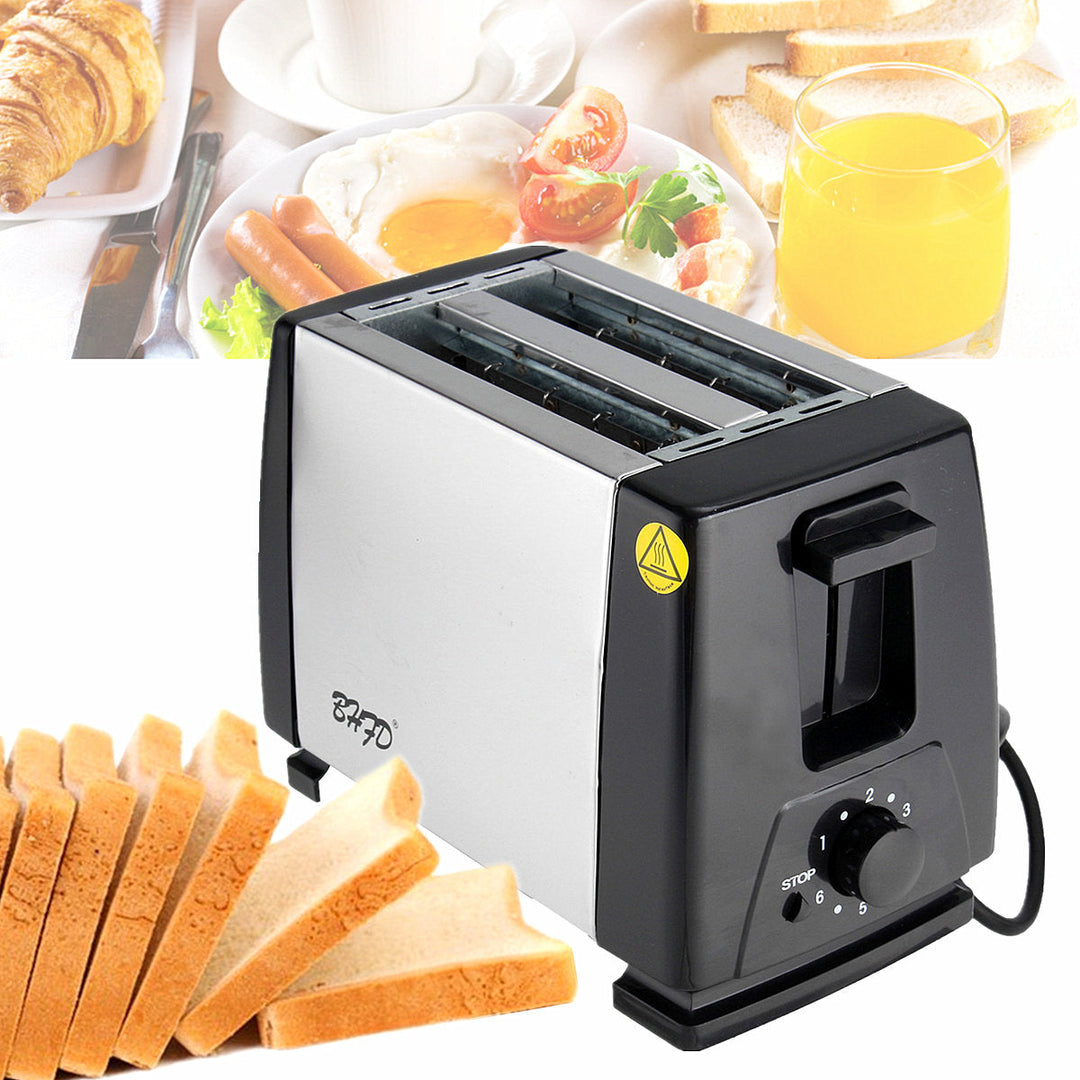 Electric Automatic 2 Slice Bread Toaster Oven Toaster Sandwich Maker Grill Machine Image 6