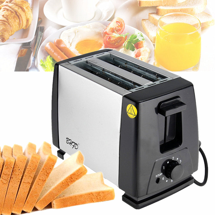 Electric Automatic 2 Slice Bread Toaster Oven Toaster Sandwich Maker Grill Machine Image 6