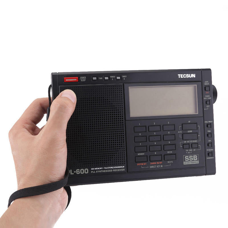 Digital Tuning Full-Band FM MW SW-SBB PLL Shortwave Stereo Radio Receiver with Clock Image 1