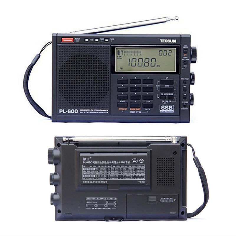 Digital Tuning Full-Band FM MW SW-SBB PLL Shortwave Stereo Radio Receiver with Clock Image 3