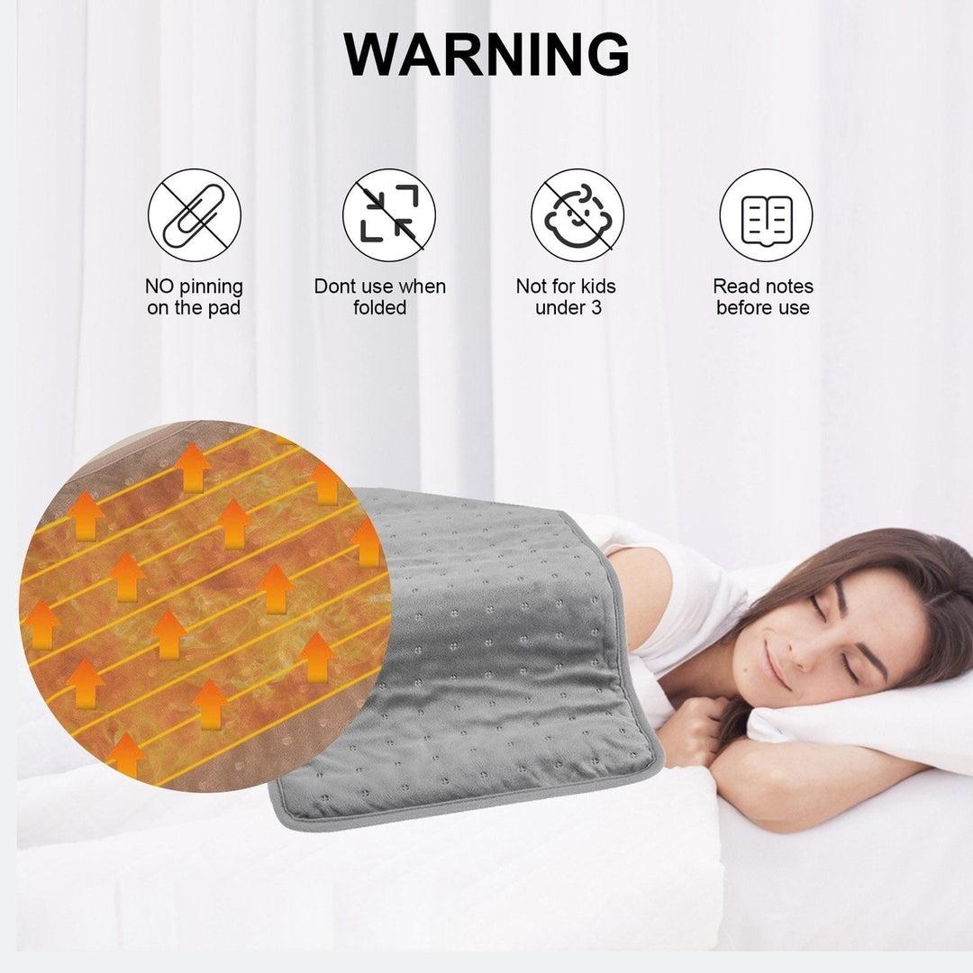 Electric Heated Warmers Washable Electric Heating Pad 6 Heating Settings Cozy Electric Blanket for Feet Hands Back Home Image 9