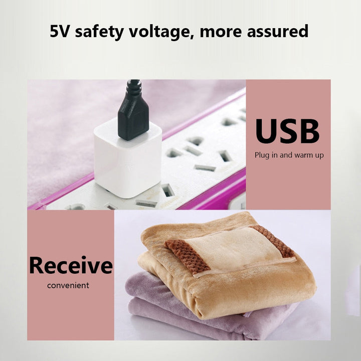 Electric Blankets Multifunctional Portable Winter Warm Heating Blanket USB Charging with Pocket Safe Comfortable for Image 5