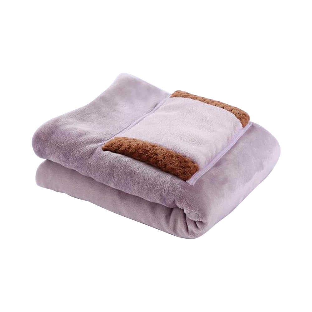 Electric Blankets Multifunctional Portable Winter Warm Heating Blanket USB Charging with Pocket Safe Comfortable for Image 1