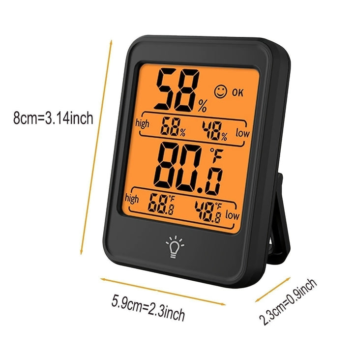 Digital Temperature Humidity Monitor Hygrometer with Backlight For Indoor Image 4