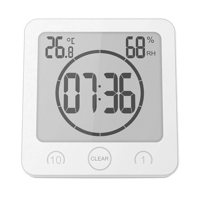 Digital Waterproof Shower Clock Temperature Sensor Wall Countdown Bathroom Timer Image 3