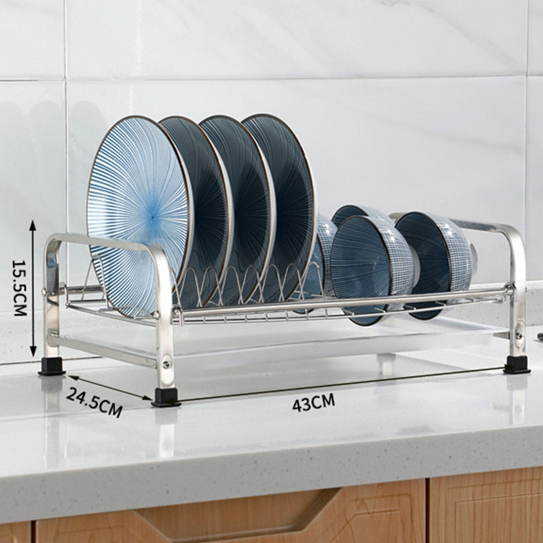 Dish Storage Rack Single Layer 43cm Kitchen Household Drain Rack Countertop Drying Dish Rack Image 4