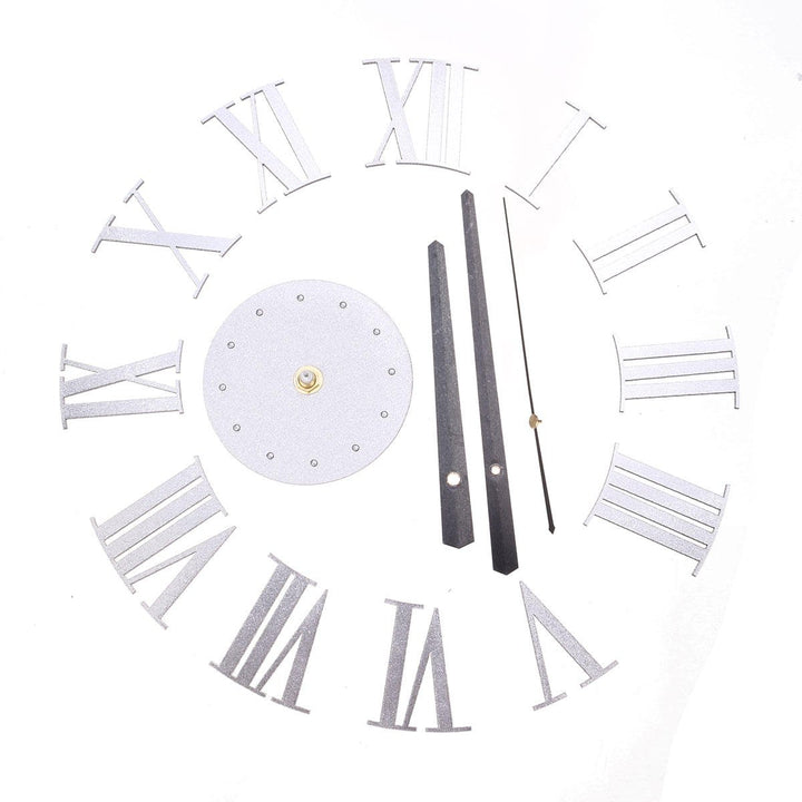 DIY 3D Large Number Mirror Wall Clock Sticker Decor for Home Office Kids Room Image 1