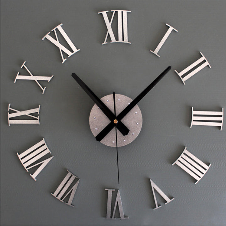 DIY 3D Large Number Mirror Wall Clock Sticker Decor for Home Office Kids Room Image 11